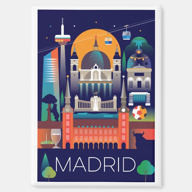 Madrid Kühlschrank Magnet (Vorderseite)