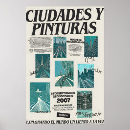 Madrid Kunstausstellungsplakat Spanische Stadtland Poster