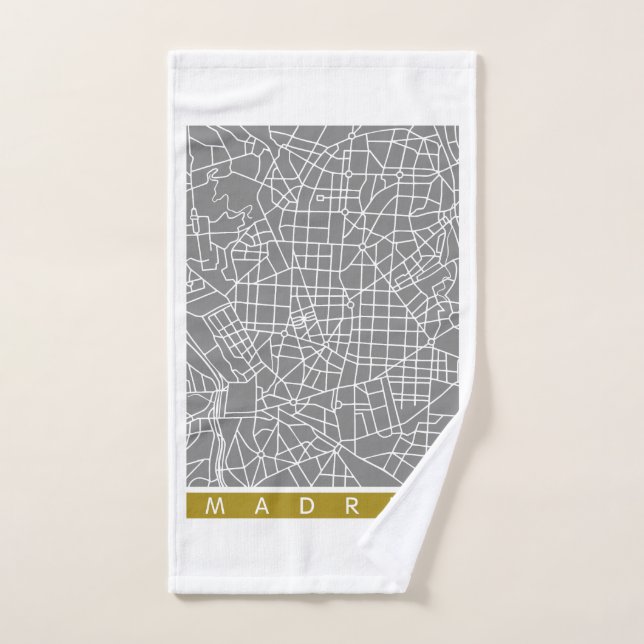 Madrid map badhandtuch set (Handtuch)