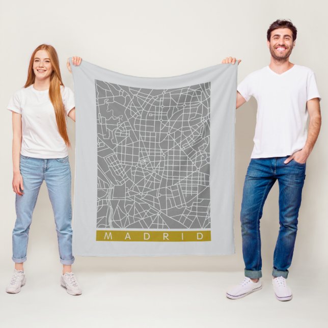 Madrid map fleecedecke (Beispiel)
