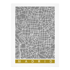 Madrid map fotodruck