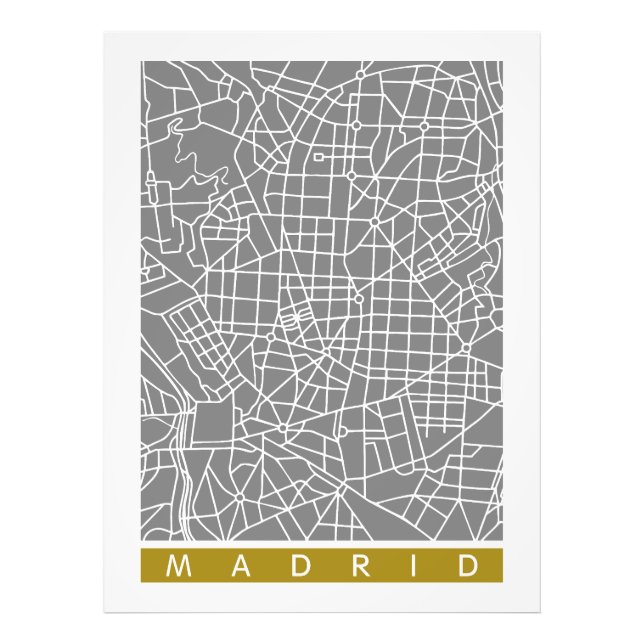 Madrid map fotodruck (Vorne)