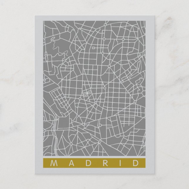 Madrid map postkarte (Vorderseite)