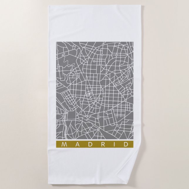 Madrid map strandtuch (Vorderseite)