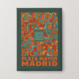 Madrid Plaza Mayor Button