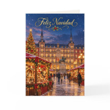 Madrid Plaza Mayor Frohe Weihnachten
