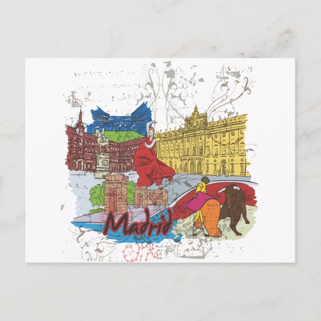 Madrid Postkarte (Vorderseite)