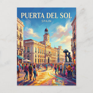 Madrid - Puerta del Sol Spanien Postkarte