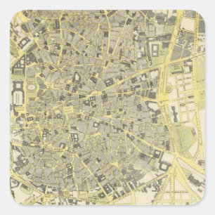 Madrid Quadratischer Aufkleber