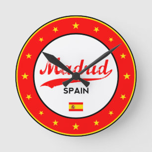 Madrid Runde Wanduhr