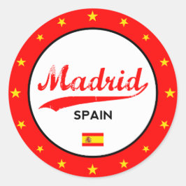 Madrid Runder Aufkleber