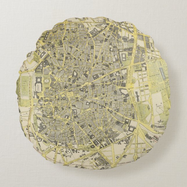 Madrid Rundes Kissen (Vorderseite)