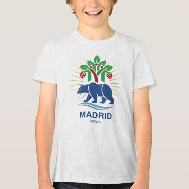 Madrid Spain Europe Tri-Blend Shirt (Vorderseite)