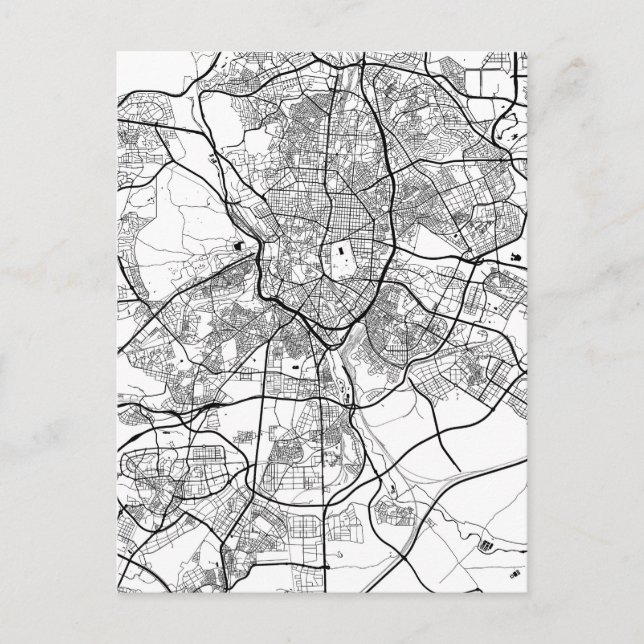 Madrid Spain Map Postkarte (Vorderseite)