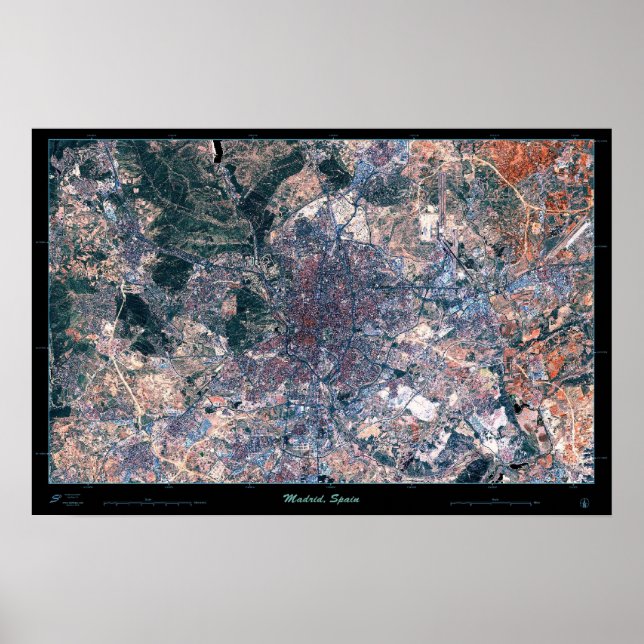 Madrid, Spain satellite poster (Vorne)
