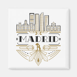 Madrid Spanien Art Deco Souvenir Ästhetik Magnet