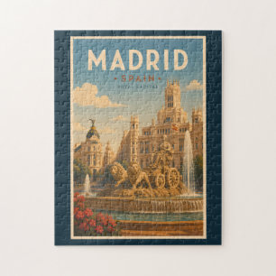 Madrid Spanien Cibeles-Brunnen Illustration Reise 