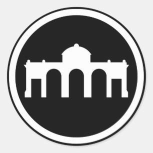 Madrid, Spanien - die moderne Eurosammlung Runder Aufkleber