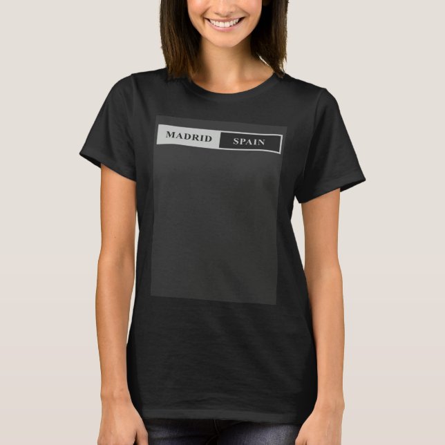 Madrid Spanien Doppelblock T-Shirt (Vorderseite)