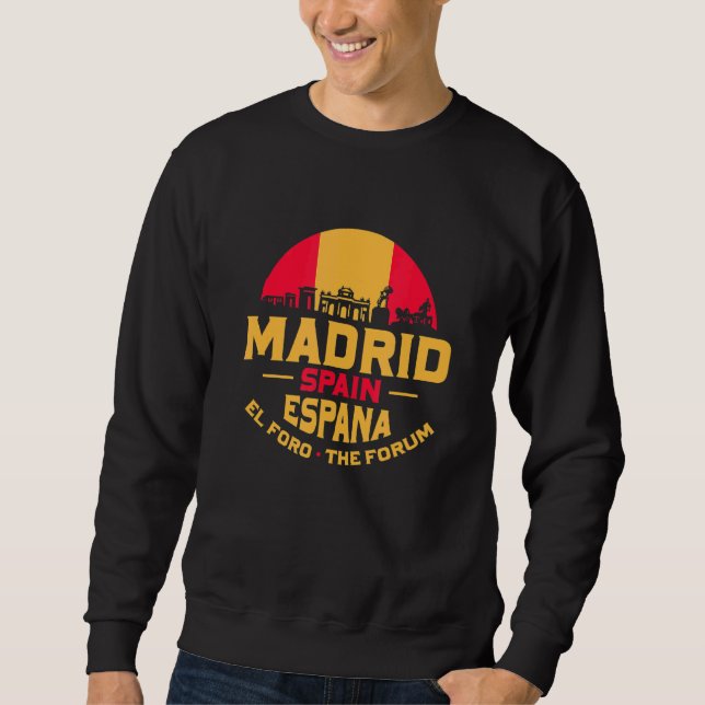 Madrid Spanien Espana Historisches Skyline Spanisc Sweatshirt (Vorderseite)