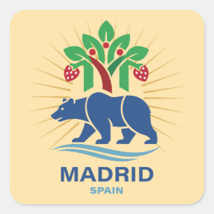 Madrid Spanien Europa Quadratischer Aufkleber