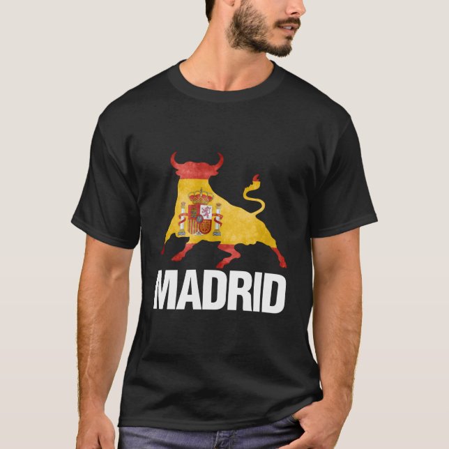 Madrid Spanien Flaggenkonflikt T-Shirt (Vorderseite)