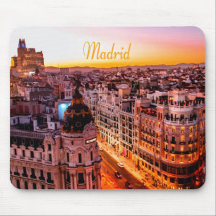 Madrid Spanien Hauptstadt Skyline Mousepad