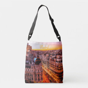 Madrid Spanien Hauptstadt Skyline Tragetaschen Mit Langen Trägern