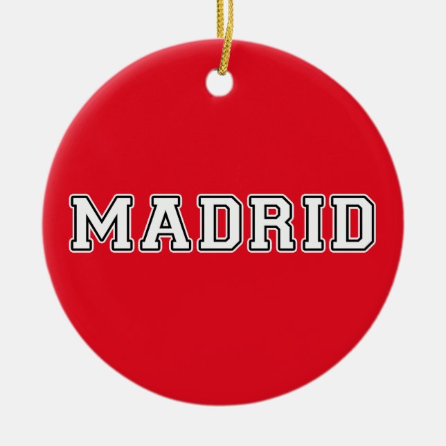 Madrid Spanien Keramik Ornament (Vorne)