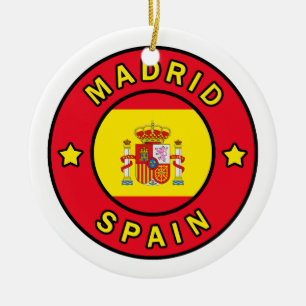 Madrid Spanien Keramik Ornament
