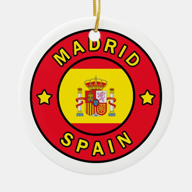 Madrid Spanien Keramik Ornament (Vorne)