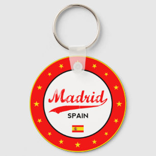 Madrid, Spanien, Kreis, weiß Schlüsselanhänger