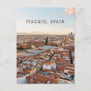 Madrid Spanien Luftbild Stadtlandschaft (Vertikal) Postkarte