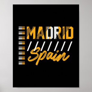 Madrid Spanien Moderne urbane Typografie-Design Poster