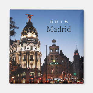 Madrid Spanien Nachtschwärmer-Magnet-Wandel Jahr Magnet