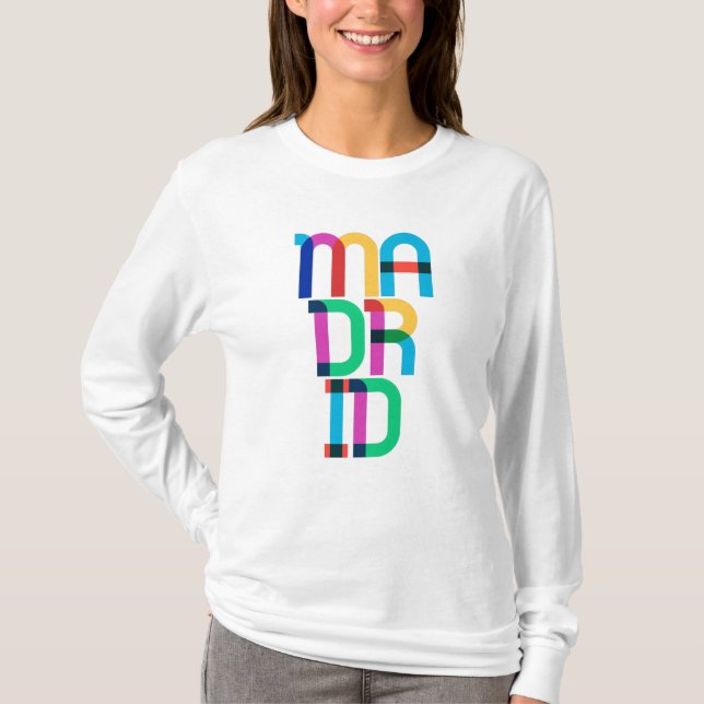 Madrid Spanien Pop T-Shirt (Vorderseite)