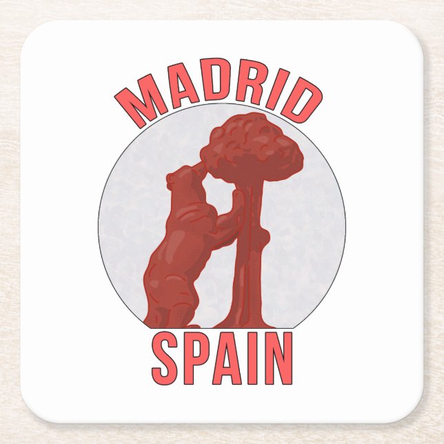 Madrid Spanien Rechteckiger Pappuntersetzer (Vorderseite)