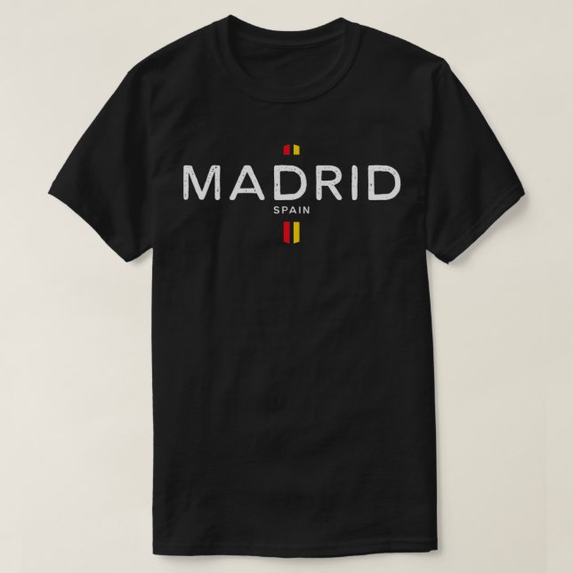 Madrid Spanien Retro Vintag T-Shirt (Design vorne)