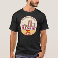 Madrid Spanien Skyline Emblem