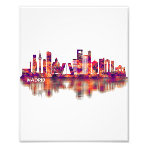 Madrid Spanien Skyline Fotodruck