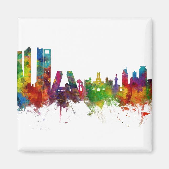 Madrid Spanien Skyline Magnet (Vorne)