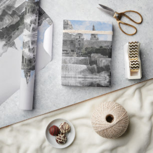 Madrid Spanien - Urlaub Souvenir mit Landschaftlic Geschenkpapier