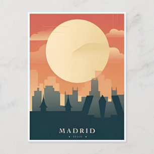 Madrid Spanien Vintage Reise espana Spanisch Postkarte