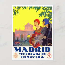 Madrid Spanien Vintage Reise Postkarte
