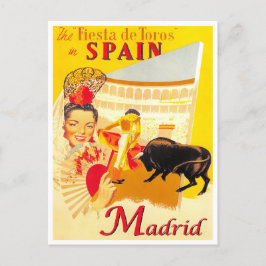 Madrid Spanien Vintage Reise Postkarte