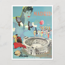 Madrid Spanien Vintage Reise Postkarte