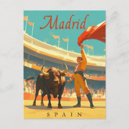 Madrid, Spanien - Vintager Charme Postkarte