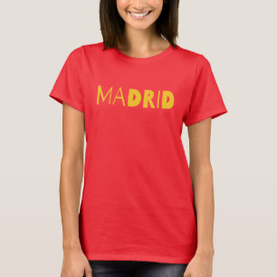 Madrid spanische Stadt Typografie Logodesign. T-Shirt