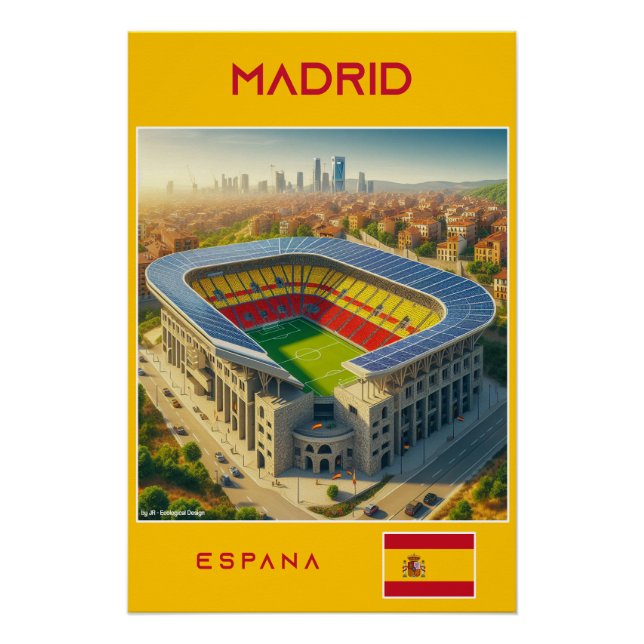 Madrid Stadium - Spain - Ecological Design Poster (Vorderseite)