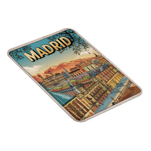 Madrid Stadt Spanien Vintage-Reiseandenken, Gesche Magnet